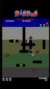 Dig Dug Round 12 - Classic Arcade Gameplay#shorts