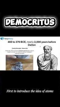 Democritus: The Man Who Imagined Atoms #AtomicTheory#ChemistryShort