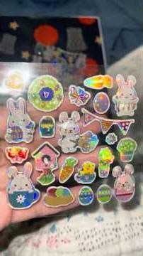 ASMR Easter Sticker’s Crinkle Sounds Shorts