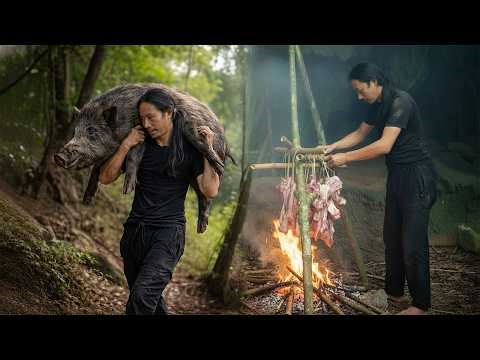 FULL VIDEO: Primitive Trapping And Hunting Skills Catching Mouse Fish Frog And Boar