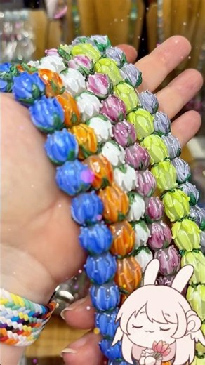 Lampwork Glass Tulip Beads