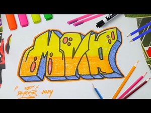 graffiti drawings on paper word MAD