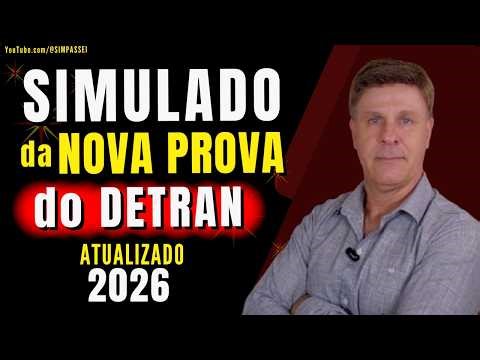 SIMULADO da PROVA OFICIAL do DETRAN 2026. Prova de Legislação do DETRAN.