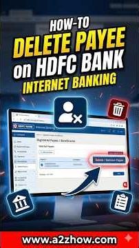How Do I Delete a Payee From HDFC Bank Netbanking?