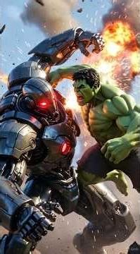 Hulk Vs Robot হাল্ক💪 বনাম রোবট 🤖 | The Epic Battle. #hulk #shortsfeed #trending #ai