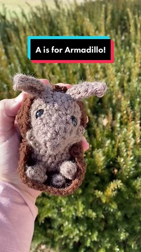 Crocheting Animals A to Z: A is for Armadillo!