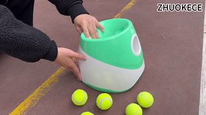 Automatic Dog Ball Launcher, Dog Ball Thrower Machine with 10-30Ft 3 Launching Distance, Dog Fetch Machine with 9 Tennis Balls (2'') for Indoor/Outdoor Throwing Game (Blue)