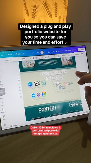 Designed a plug and play portfolio website for you so you can save your time and effort ✨ #portfolio #virtualassistant #aspiringvirtualassistant #valife #beginnervirtualassistant | The Freelance Creative PH