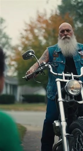 He saw the boy standing alone on the porch— eyes red, shoulders small, a broken vase in the neighbor’s hands like evidence in a crime he never meant to commit. The kid whispered, “I didn’t mean to… I just didn’t know how to fix it.” So the biker stepped in— grease on his hands, calm in his voice— and offered the kind of help the boy never expected. But what they bought together, and the moment the neighbor’s anger turned into something else, is the part of the story that stays with you long afte