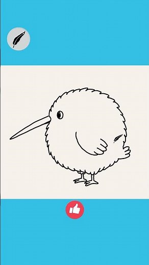 How to Draw a Stylized Kiwi Bird A Minimal, Easy and Simple for Beginners #lidoartworks