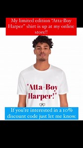 27 reactions · 3 comments | #AttaBoyHarper was the rallying cry of the #Phillies players and fans. So I put it onto my #DoWellByDoingGood brand shirts. The link to check them out is in my bio. If you want a 10% discount code just DM me. #letsgophils #nlcs #thatsmyteam #redoctober #paintthetownred https://www.etsy.com/listing/1572266464/ | Bill Anderson FOX 29 | Facebook