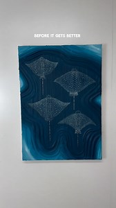 944K views · 2.4K reactions | This collection is definition of “trust the process”. Right until the end 奈 “Fever in motion” 54cm x 74cm It will come framed. All artworks from this collection will be available from my website on the 2nd of November, 9am AEST. Be notified of the launch by heading to my website. #australianartist #goldcoastartist #oceanart #eagleray #spottedeagleray #artcollectors | My Salty Studio | Facebook