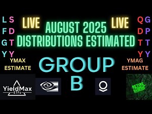 YieldMax August 2025 Group B Distributions Estimated LIVE for NVDY, FBY, BABO, PLTY, MARO, & more.