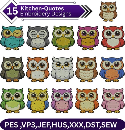 Cut Owl Embroidery Design, Owl Machine Embroidery Pattern, Woodland Owl Embroidery File, Instant Download, Animal Embroidery, - Etsy