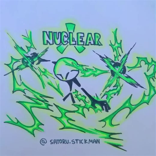 nuclear ☣️ #nuclear #tutorial #drawtutorial #stickman #fyp