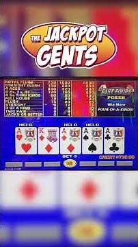 Can Dad Get The 4th Ace on Fast Fours Video Poker?