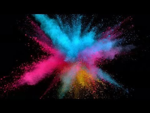 Super Slow Motion of Color Powder Explosion Isolated (Stock Footage)