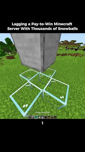 Lagging a Pay-to-Win Minecraft Server With Thousands of Snowballs #1 | minecraft
