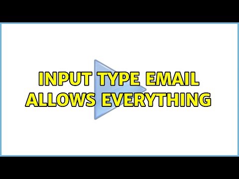 input type email allows everything