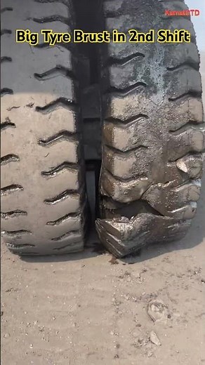 Giant Mining Tyre Explosion! Operator’s Immediate Action Guide #shortsfeed #shorts #tyre #trending