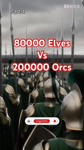 The HOBBIT: 4K AI Cinematic Battle - 80000 Elves Vs 200000 Orcs #thehobbit #aicinematic #ai #fyp