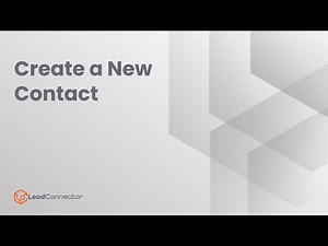 Create a New Contact