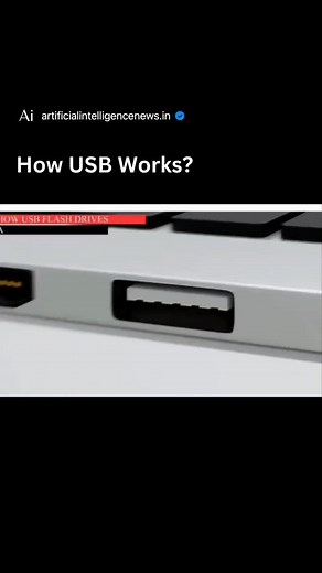 Artificial Intelligence | AI on Instagram: "USB (Universal Serial Bus) is a standard technology used for connecting, communicating, and supplying power between computers and peripheral devices. It allows for data transfer and device communication, such as connecting keyboards, mice, printers, external drives, and other devices to a computer or other electronic systems. #USB #technology #communication #electronicsystem #computer #printer #externaldrives #keyboards #mice #UniversalSerialBus #reel 