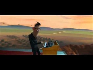 Monster vs aliens President plays axel f (crazy frog)