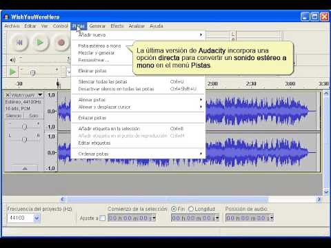 04 Tutorial de Audacity Conversión de estéreo a mono