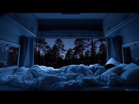 Cozy Camper Van Sleep: Heavy Rain & Thunder Sounds for Deep Relaxation | 24 Hours