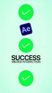 How to Create Success Micro Interaction in After Effects #shorts #tutorial