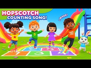 Hopscotch Song | Lets Play Hopscotch | Playground Nursery Rhyme for Kids