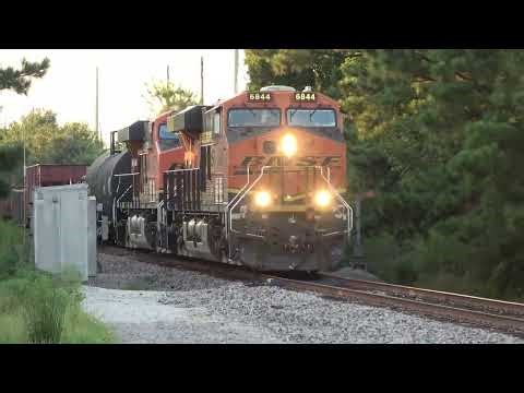 BNSF 6684 Passes Defect Detector, Tomball TX, BNSF Houston Subdivision 9/8/2025
