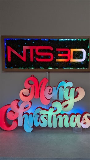 NTS 3D Printing on Instagram: "This turned out even better than expected. WLED is just way too cool for projects like this. Anyway, the .STL files for this beautiful LED sign is available now on my Maker World account 🙌 NotTooShabbyCreations on the Maker World😎# #3dprinting #christmas"
