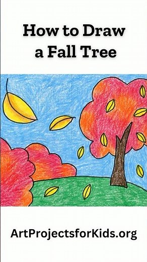 How to Draw a Fall Tree #artprojectsforkids