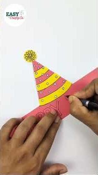 2026 New Year Party Hat - Easy Paper Craft