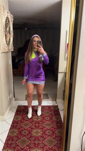 Daphne Costume 😙💜 ##daphne##scoobydoo##daphneblake##fyp##halloween##costume