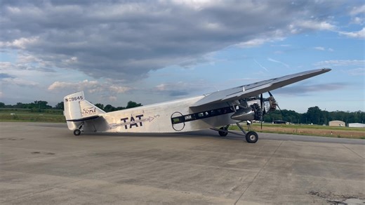 Liberty Aviation Museum's 1928 Ford Tri-Motor "City of Port Clinton"/"City of Wichita" taxis out for a day of rides at MAPS Air Museum in North Canton today. Come on out and see the airplane (MAPS Air Museum admission required to visit the plane on museim ramp) or better yet, take a ride on this beautiful historic airplane. (Guests flying in the Ford Tri-Motor receive complimentary admission for the day at MAPS Air Museum.) No advance tickets required, walk up tickets are available, event starts