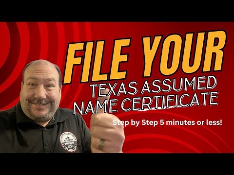 How to file an Assumed Name Certificate for your business! Step by Step 5 minutes start to finish!