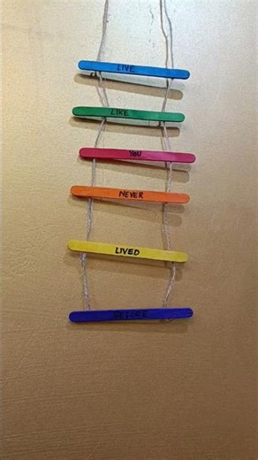 Make a beautiful wall hanging using kulfi sticks 🪵✨Easy DIY home decor idea using waste material.