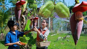 129K views · 3.1K reactions | Pick fruit in my homeland cook mulberry soup with banana blossom and marinate guava for eating | Cooking With Sros | Facebook