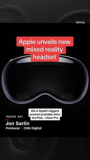 Apple showed off a new mixed-reality headset called Apple Vision Pro at a conference. The device blends virtual reality and augmented reality. Augmented reality is a technology that allows users to overlay virtual images on live video of the real world. Apple says the device will cost $3,499 and go on sale early next year. #cnn #news #apple #visionpro #ar #vr #headset #augmentedreality #virtualreality