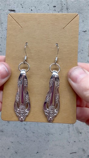 Two spoons turned into earrings! #diy #spoon #vintage #jewelry #silverware
