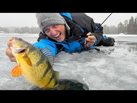 Fishing on THIN ICE! {Catch Clean Cook} Huge Blizzard!!!