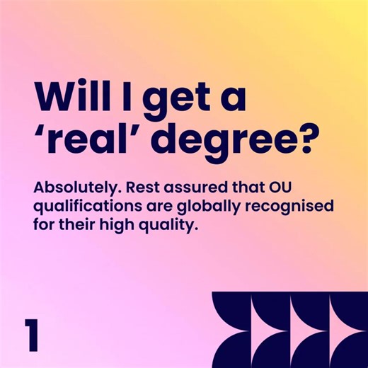 You don’t need to choose between work or study – do both with us! Enrol before 11 September to start studying for a degree in October: https://www.open.ac.uk/ | The Open University