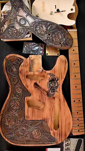 Building a Custom Hand-Tooled Leather-Encased Tele-Style Electric Guitar