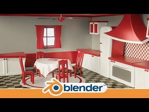 Cartoon Kitchen modeling using EEVEE | Blender 2.93