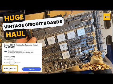Vintage circuit boards haul: rare Intel CPUs, eWaste gold, IBM / Texas Instrument / Motorola chips
