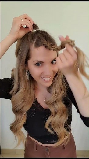 ASTUCE COIFFURE FACILE et rapide - Fausse tresse collée facile à faire - Jolie trese a faire seule