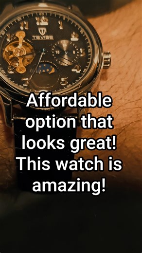 One Watch a Day ⌚ | Tevise Automatic Watch with Moonphase & Open Heart #horology #affordableproducts